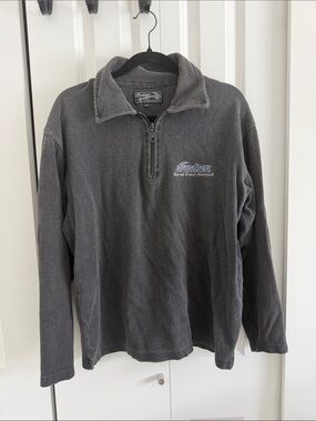 Indian Motorcycles Vintage Men’s Charcoal Quarter-Zip Sweater
